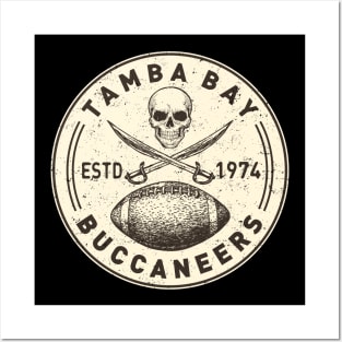 Vintage Tampa Bay Buccaneers by Buck Tee Originals Posters and Art